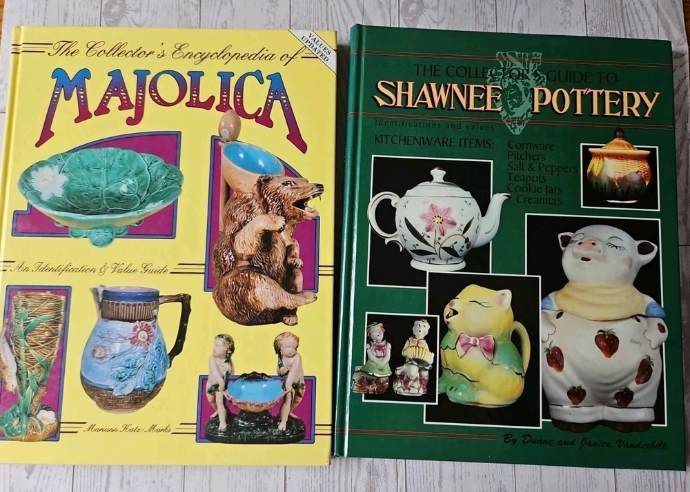 The Collector's Guide to Shawnee Pottery And Encyclopedia Of Majolica Lot Of 2