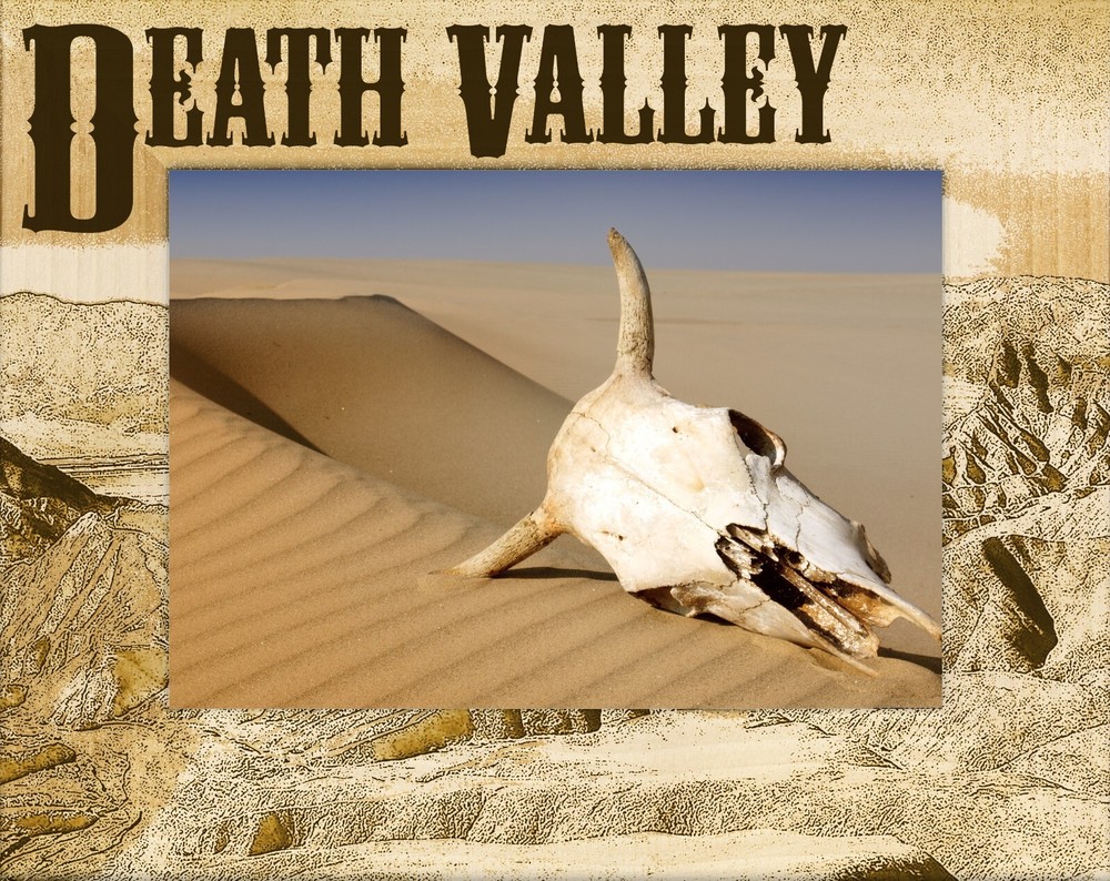 Death Valley California Laser Engraved Wood Picture Frame Landscape (4 x 6)