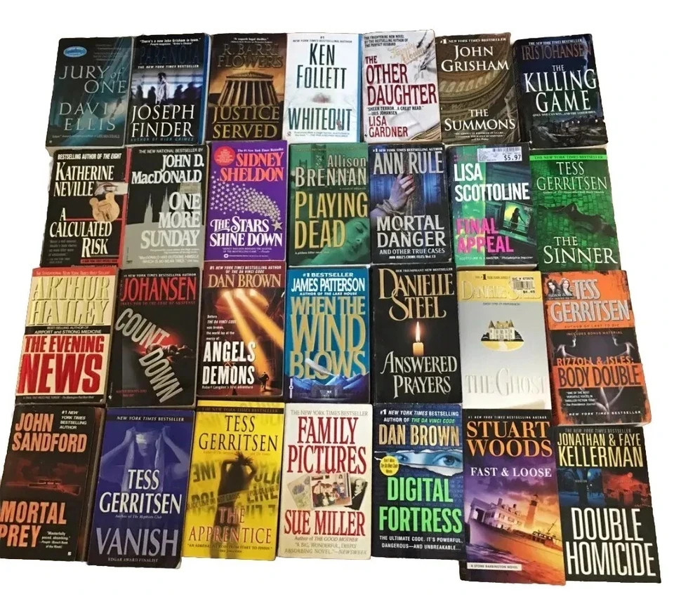 Lot of 9 Paperback Thrillers – Popular Bestseller Mix