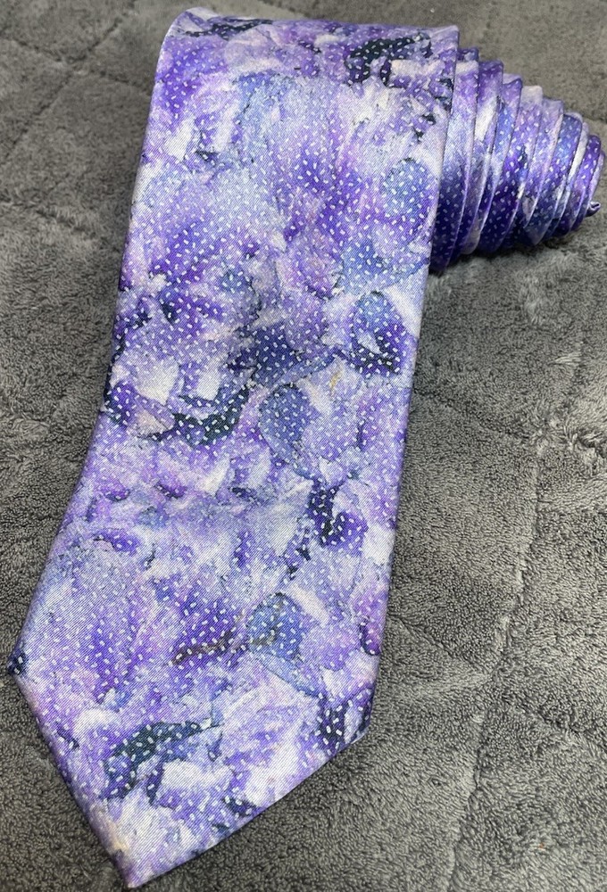 Pavon Abstract Purple Italy Silk Men's Neck Tie 60”L & 3.75