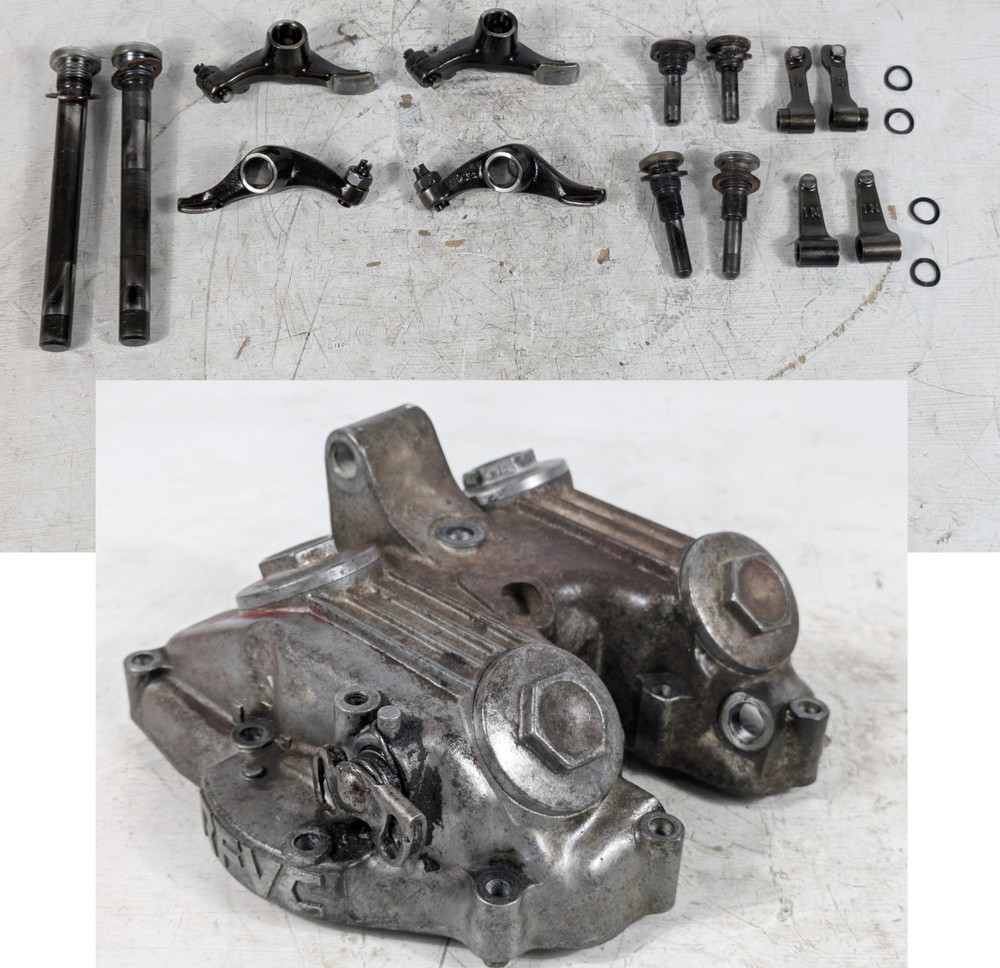 1988 Honda XR250 XR250R Engine Top Cylinder Head Valve Cover w/ Rocker Arms