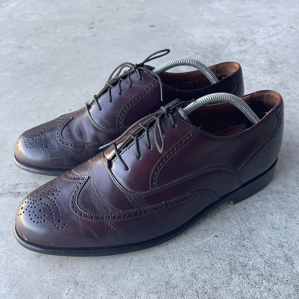 Vintage Bostonian  Oxfords Dress Shoes Mens Size 10.5 Mahogany Leather