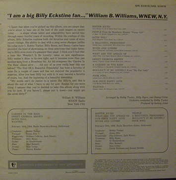 Billy Eckstine - The Modern Sound Of Mr. B. Mercury MG 20916 LP, Album, Mono VG+