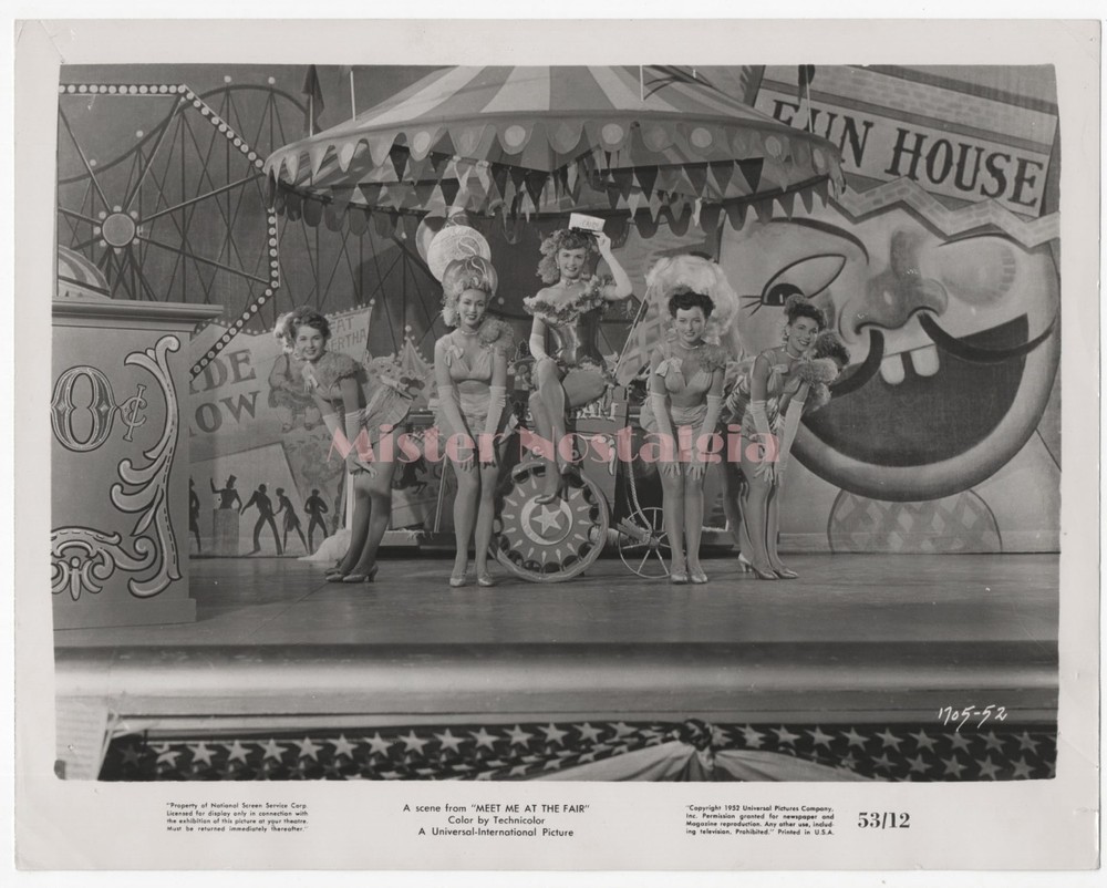 Vintage Photo 1952 Carole Mathews & Chorus girls in Meet Me At The Fair