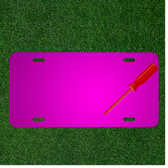 Custom Personalized Car License Plate With Add Names To Screwdriver Tool