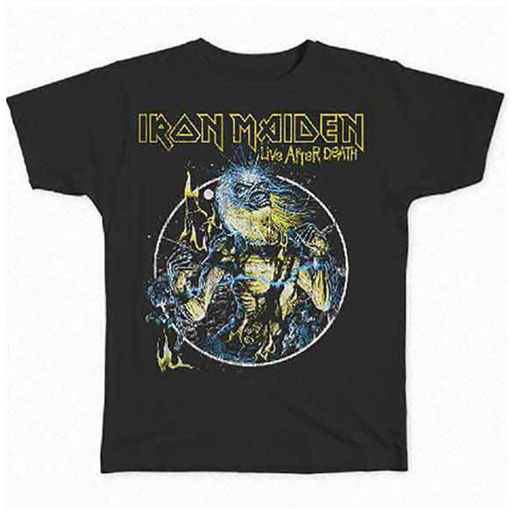 Iron Maiden Live After Death Tour Vintage Band T-Shirt for Fans of Classic Rock and Heavy Metal