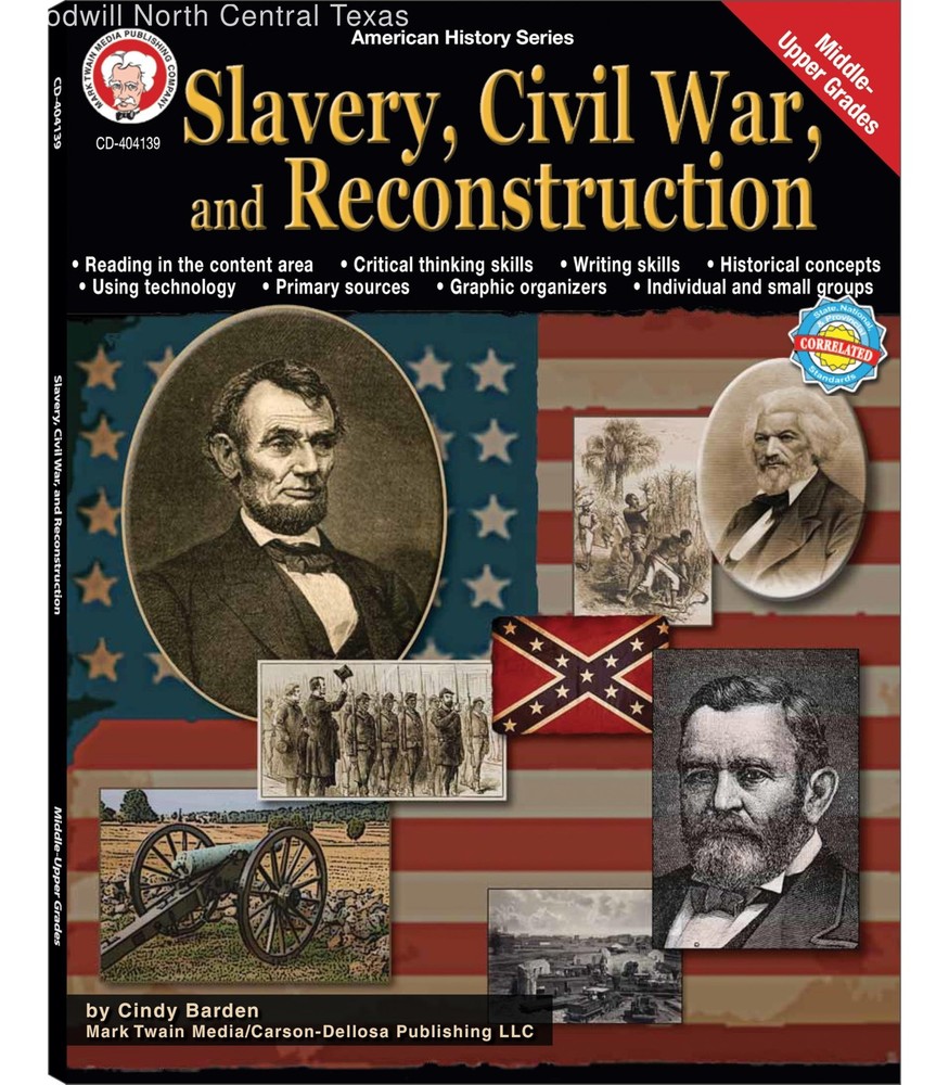 Mark Twain Slavery, Civil War, and Reconstruction Social Studies Workbook, Am...