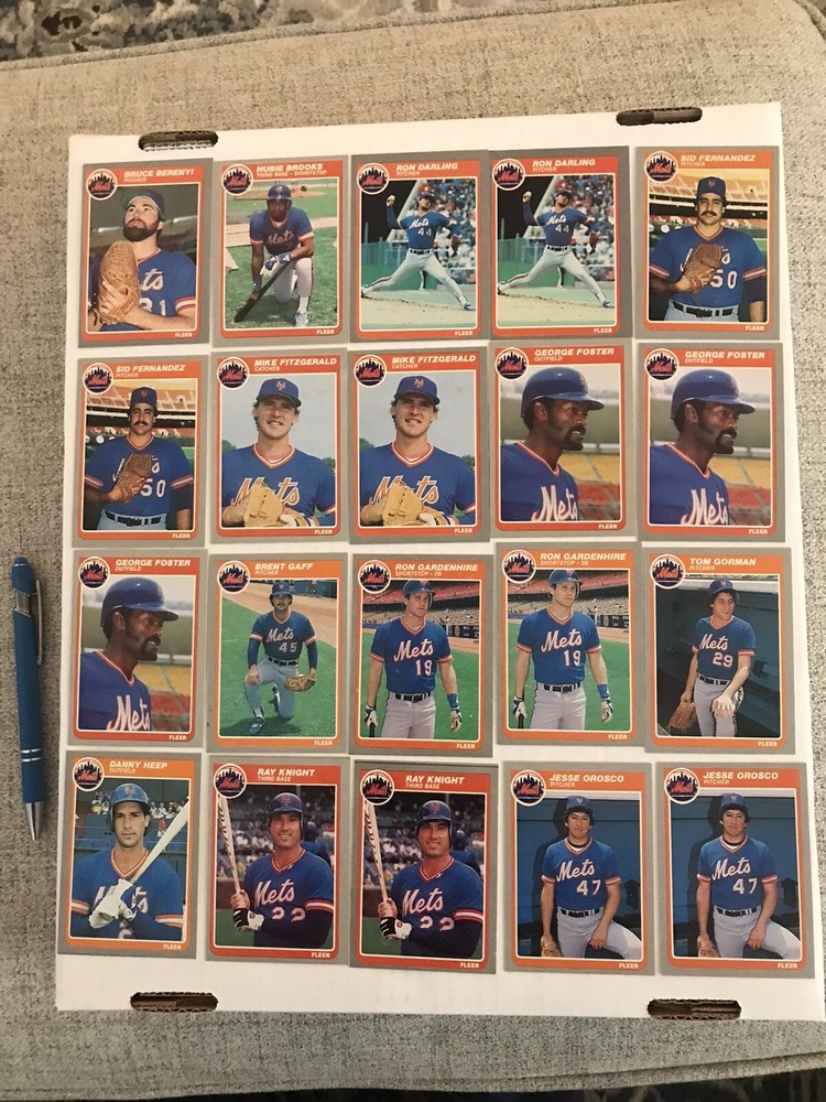 1985 Fleer Baseball New York NY Mets Team Lot Of 25 Foster Darling Orosco EX