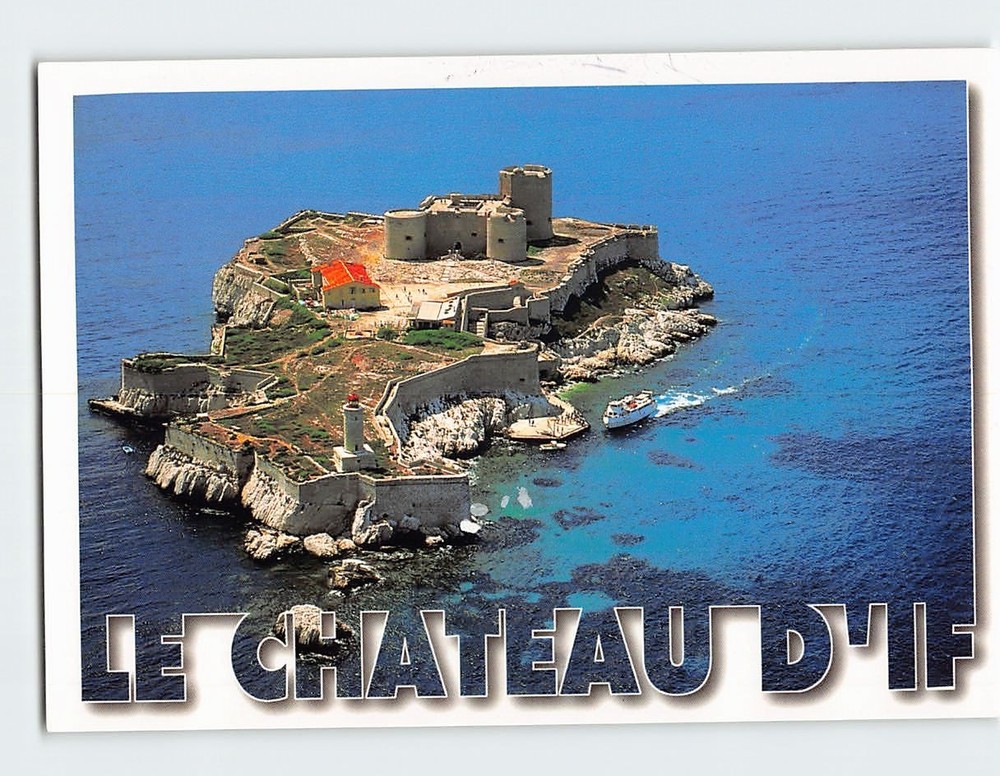 Postcard Aerial View Château d'If in Marseille France