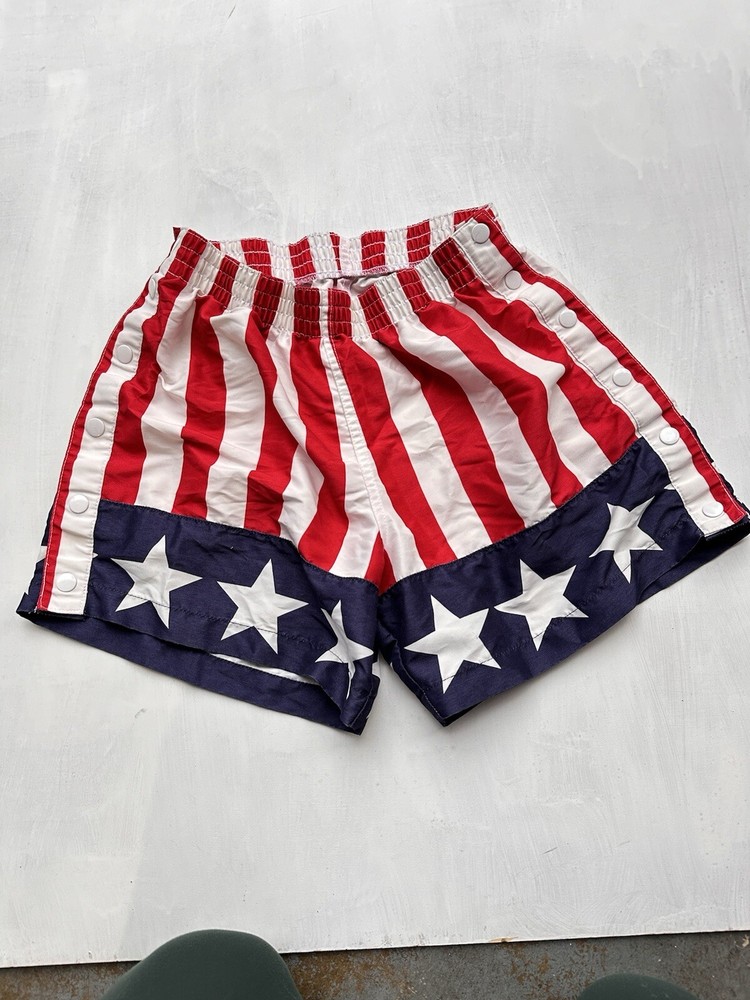 Chubbies Men’s Rip Away Shorts Patriotic Flag The Grand Finales Sz Medium