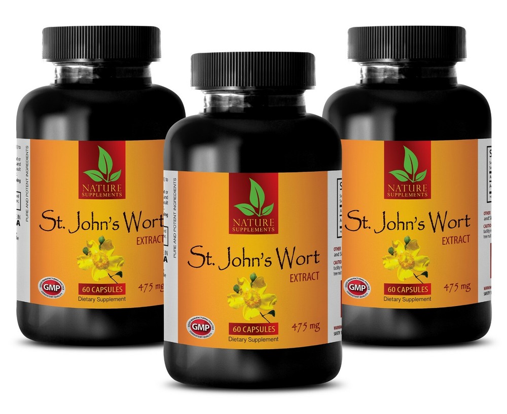headache relief - ST. JOHN'S WORT EXTRACT - mood enhancer - 3 Bottles