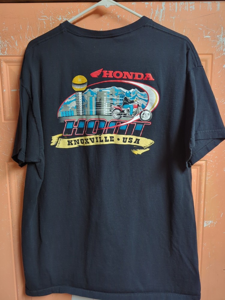 Vintage Honda Hoot Motorcycle Club Knoxville Tennessee Shirt Size XL