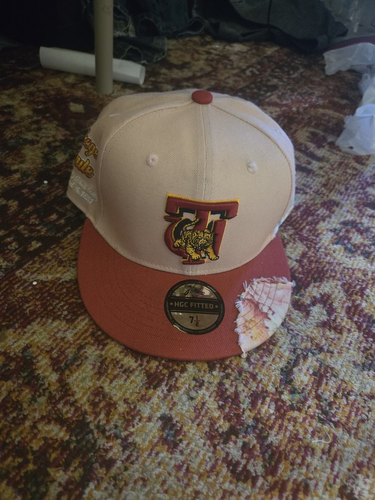 Tuskegee University Cap 59Fifty 7 College Hat NCAA Golden Tigers Team Fitted NWT