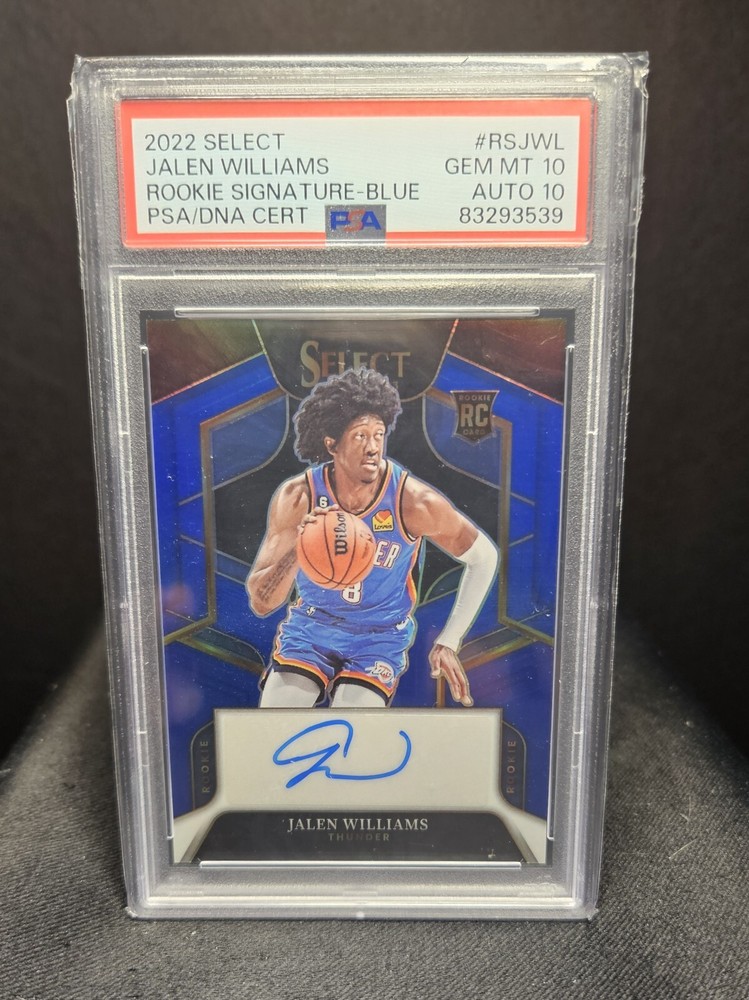 Jalen Williams RC *#Match* Auto PSA 10/10 =  #8/49 Color Match Pop 1 RC Gem Mint