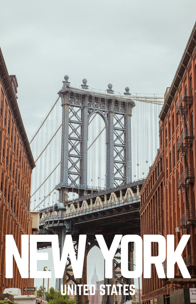 New York City Dumbo Brooklyn 11 x 17 Poster Wall Art Print NYC Photo Bridge