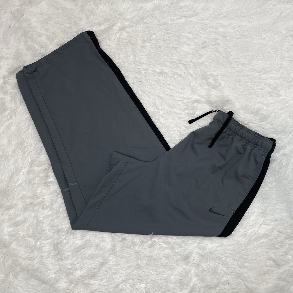 Nike Dri-Fit Baggy Track Pants Men’s Size XL Gray Straight Leg Loose Basketball