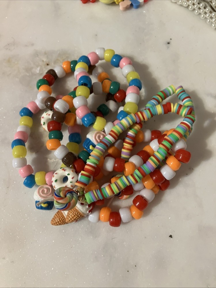 Colorful Beaded Stretch Bracelet for Women - Medium/Small Wrist