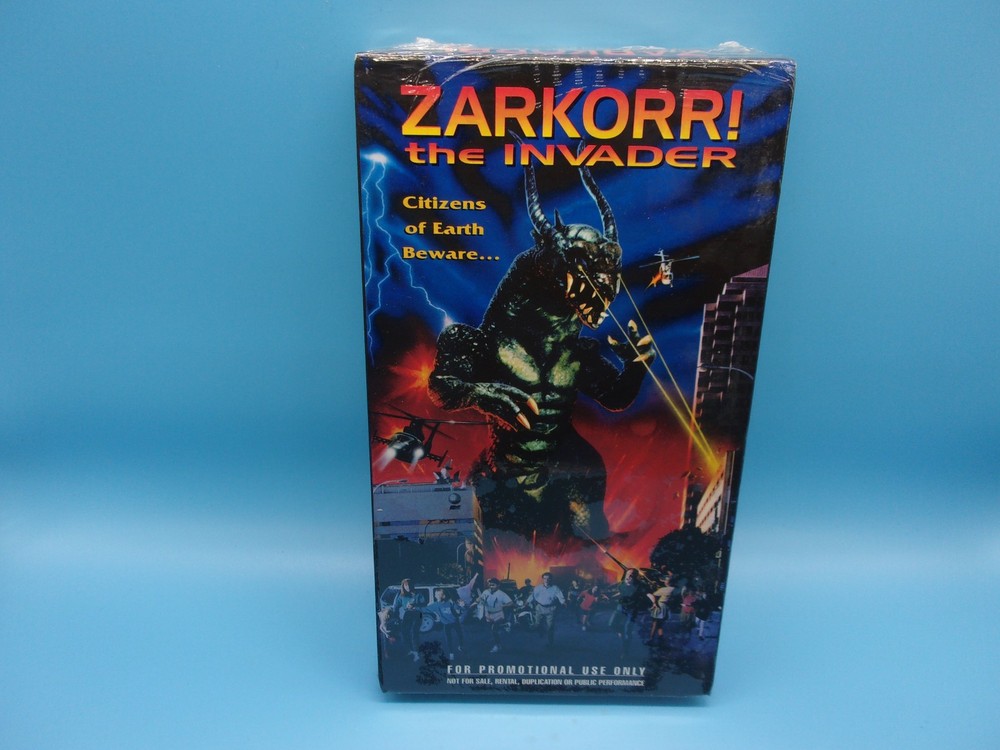 Zarkorr ! The Invader ( Vhs 1996 Monster Island) Brand New Sealed Promo Screener