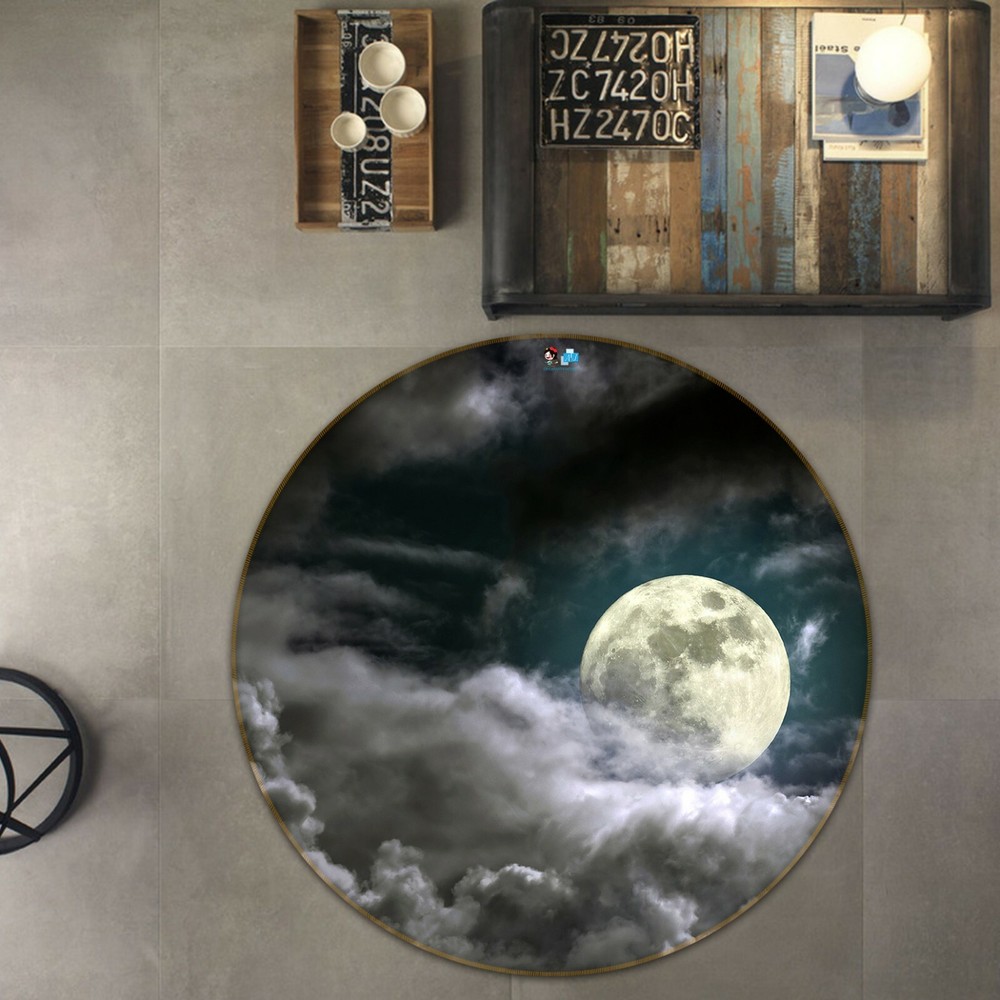 3D Moon Night View NAO4031 Game Rug Mat Elegant Photo Carpet Mat Fay