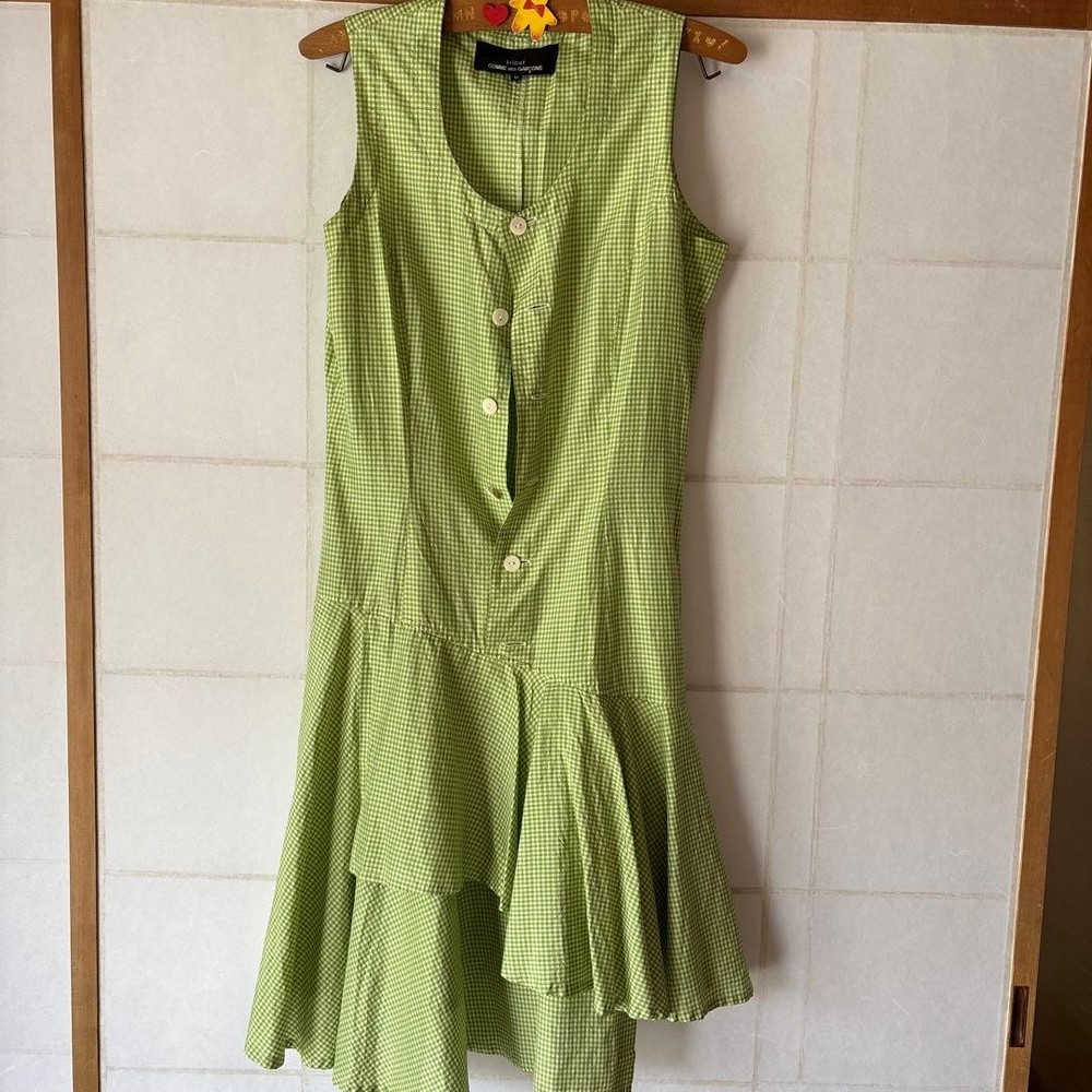 Re-Tricot Comme Des Garcons Sleeveless Dress Green Made in Japan Size M