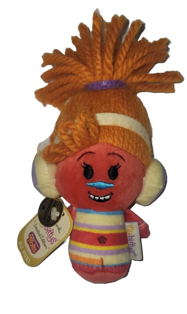 Hallmark Itty Bittys - DJ Suki Trolls Plush Dreamworks - Limited Edition New!