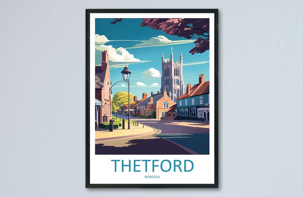 Thetford Travel Print Wall Art Thetford Wall Hanging Home Dcor Thetford Gift