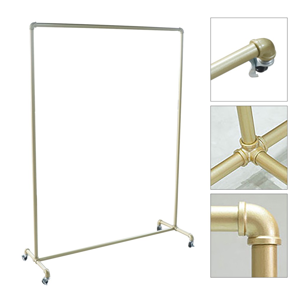Heavy Duty Commercial Garment Rack Metal Rolling Clothing Shelf for Retail Stores USA