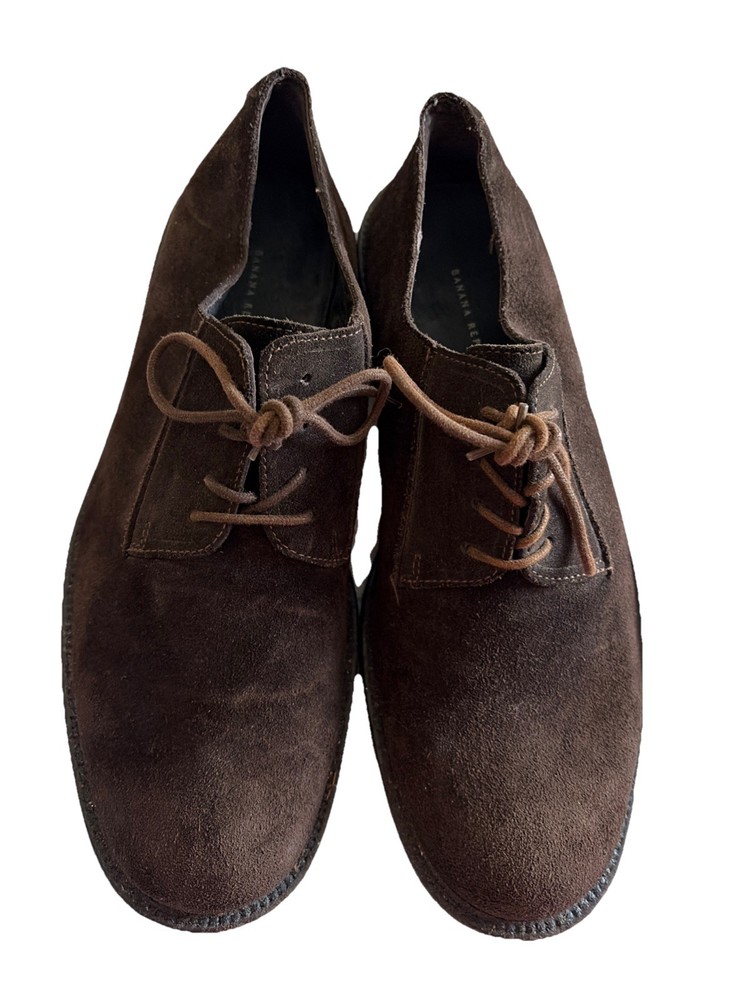 Banana Republic Men's Brown Suede Leather Dress Shoes Men's Size 10.5