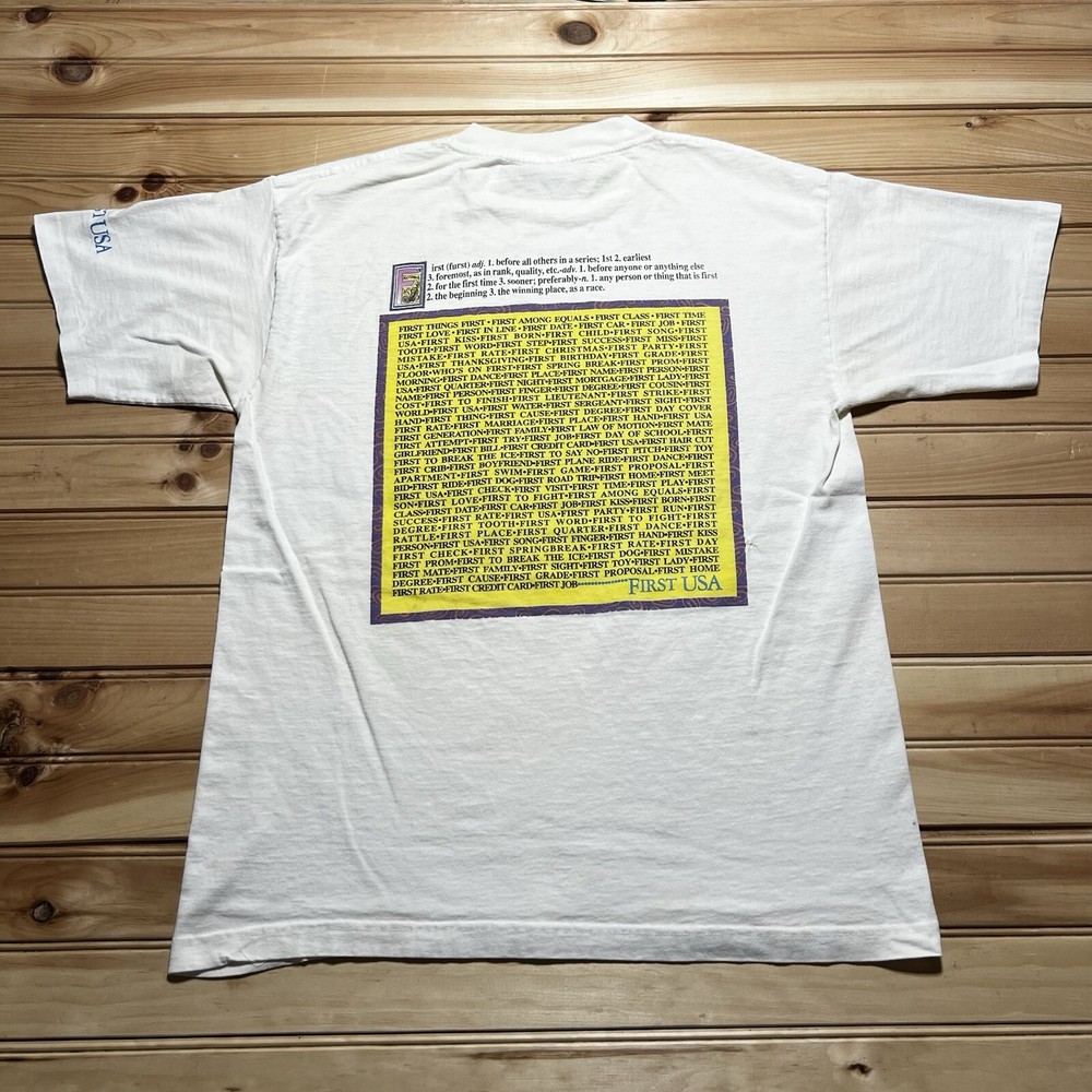 Vintage 90s First USA Bank Before All Others Advertising Shirt Size Large