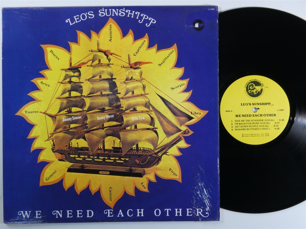LEO'S SUNSHIP We Need Each Other LYON'S LP VG+ reissue SHRINK i