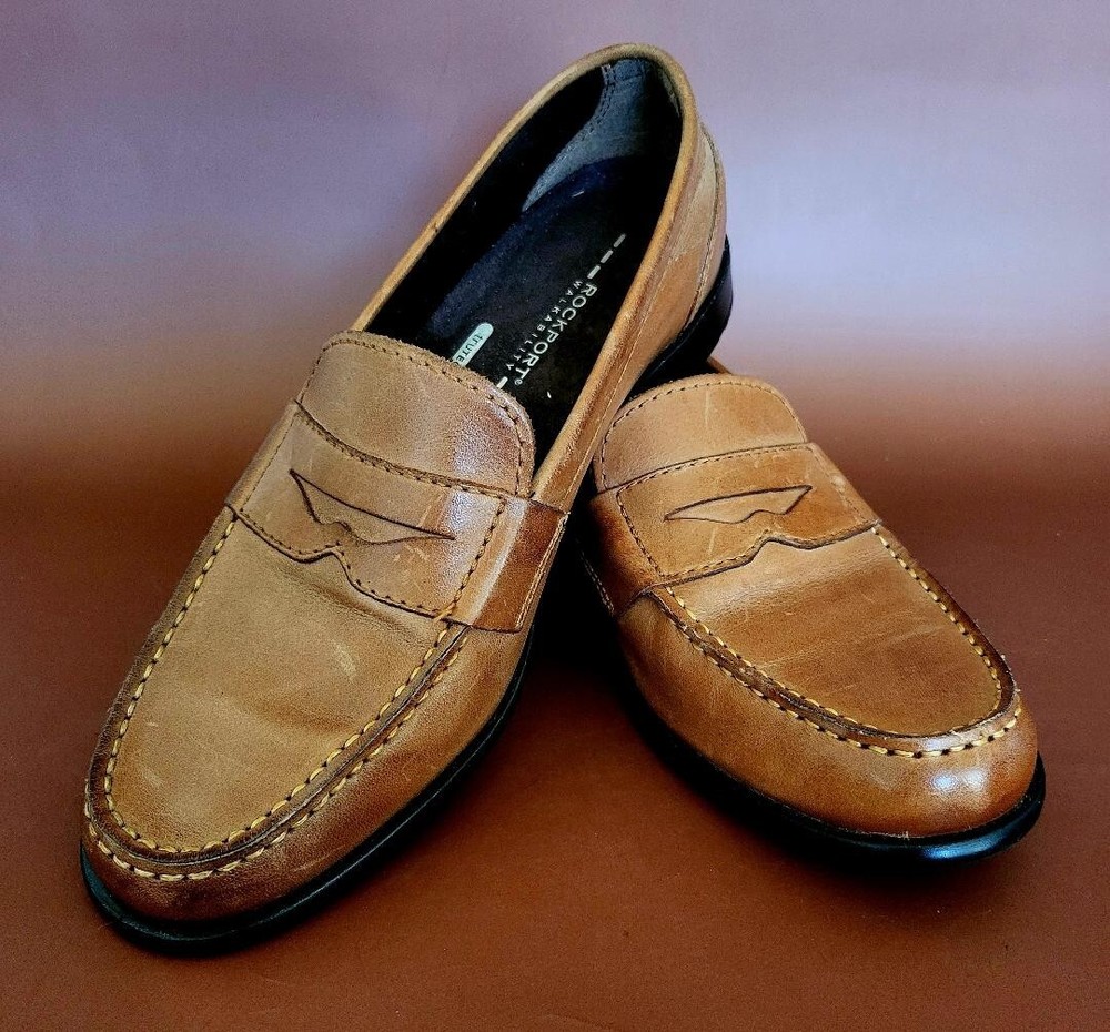 Rockport Tan Walkability Trutech Loafers US Men Size 7 Leather Upper  Never Worn