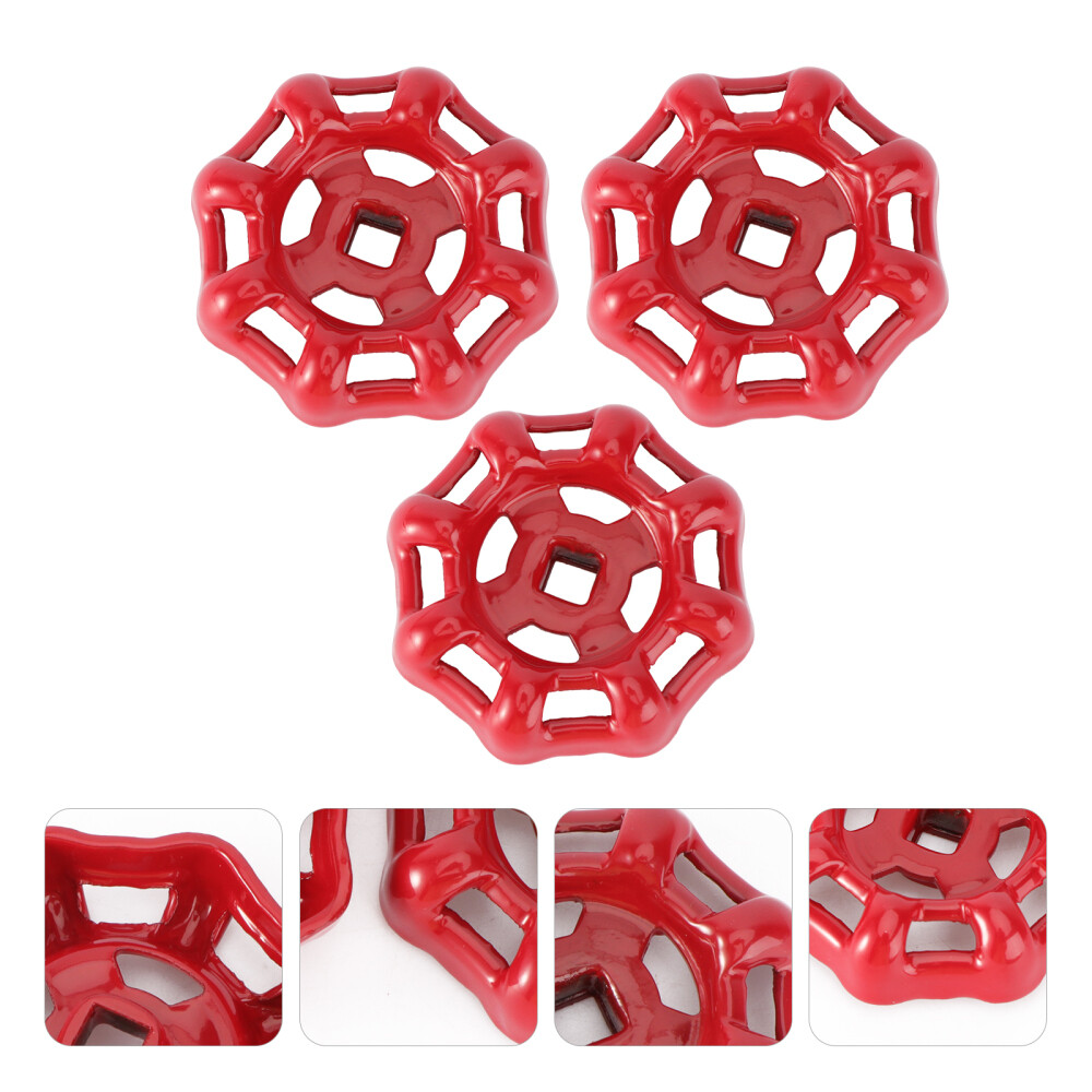 3-Pack Round Outdoor Wheel Handles for Shower Valve Gate Replacement