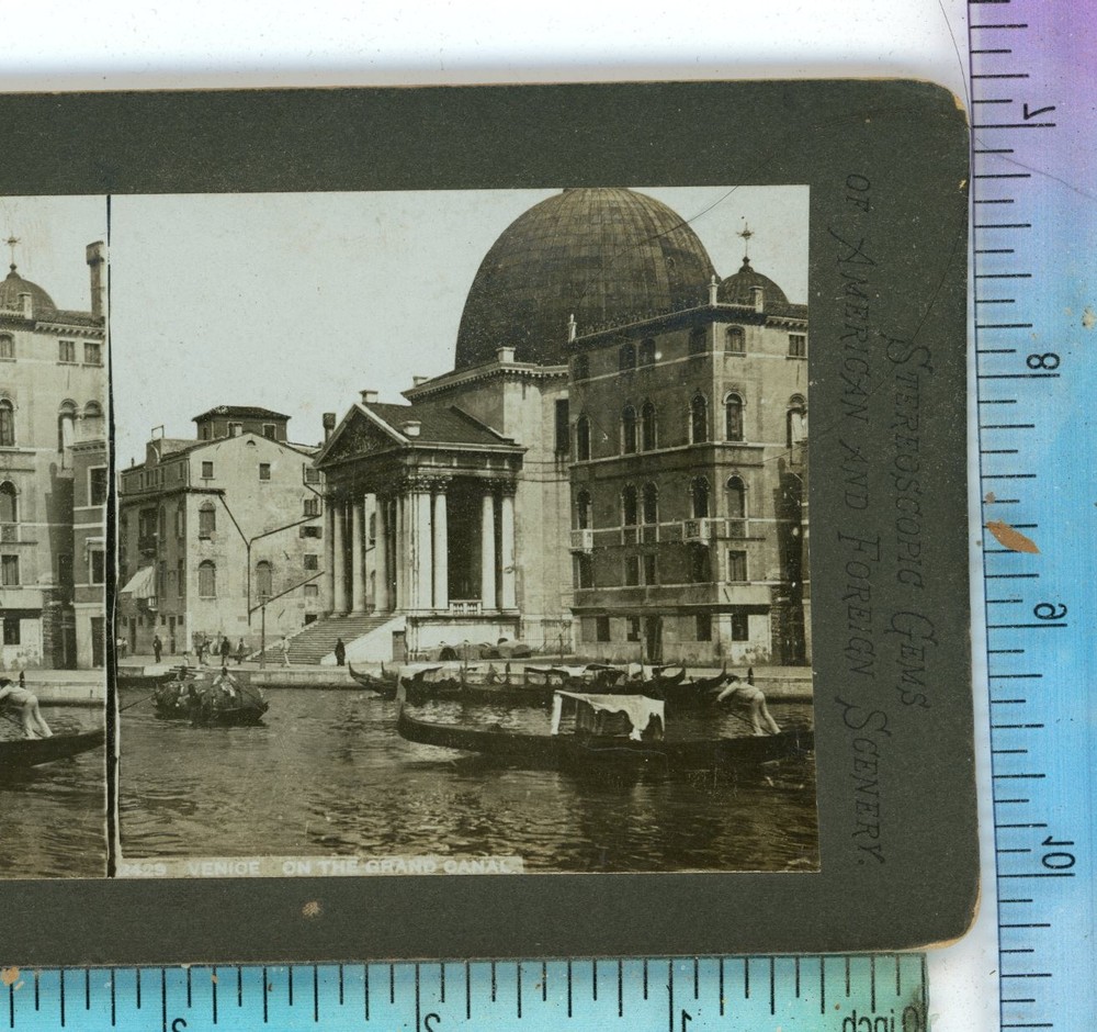 Venice on the Grand Canal Italy Stereoview