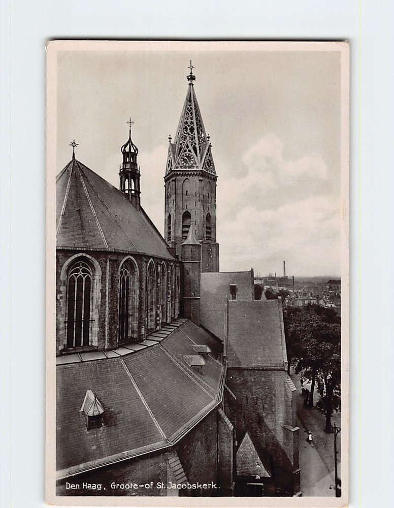 Postcard Groote of St. Jacobskerk The Hague Netherlands