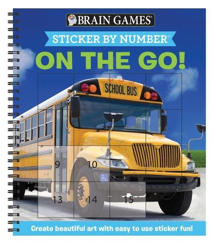 Brain Games - Sticker by Number: On the Go (Easy - Square Sticker (Spiral Bound)Another great item from Rarewaves USA | Free delivery!