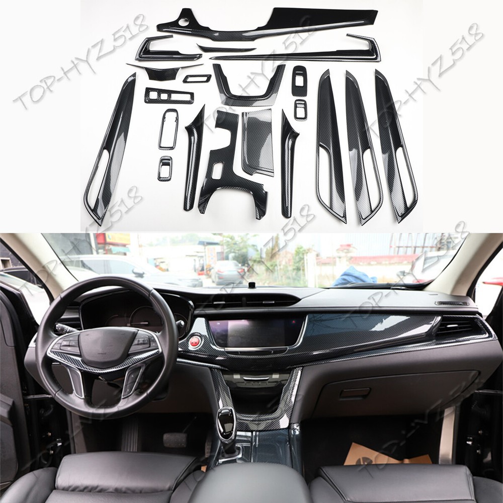 2017-2019 Cadillac XT5 ABS Carbon Interior Trim Cover Kit 20pcs Full Set