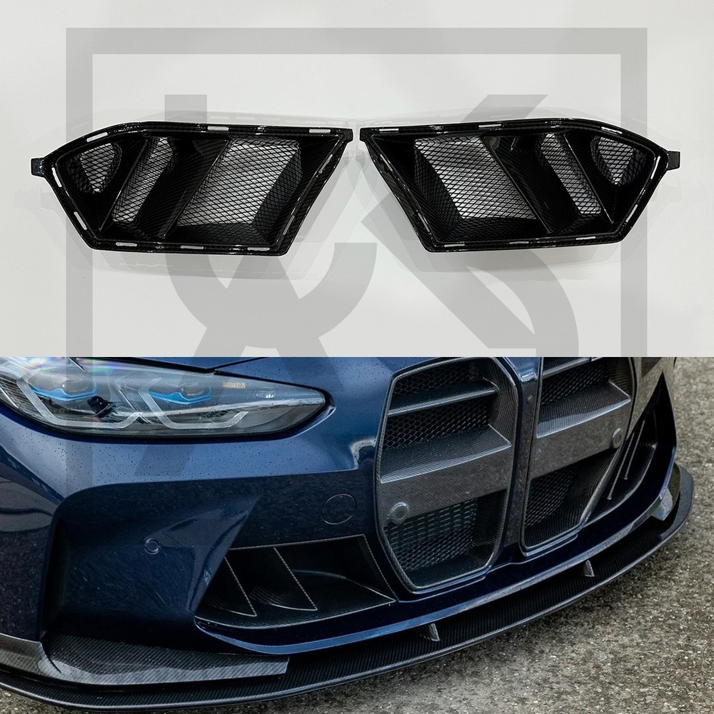 BMW M3/M4 Dual Slat Pre-Preg Carbon Fibre Ducts With Mesh (G80/G81/G82/G83)