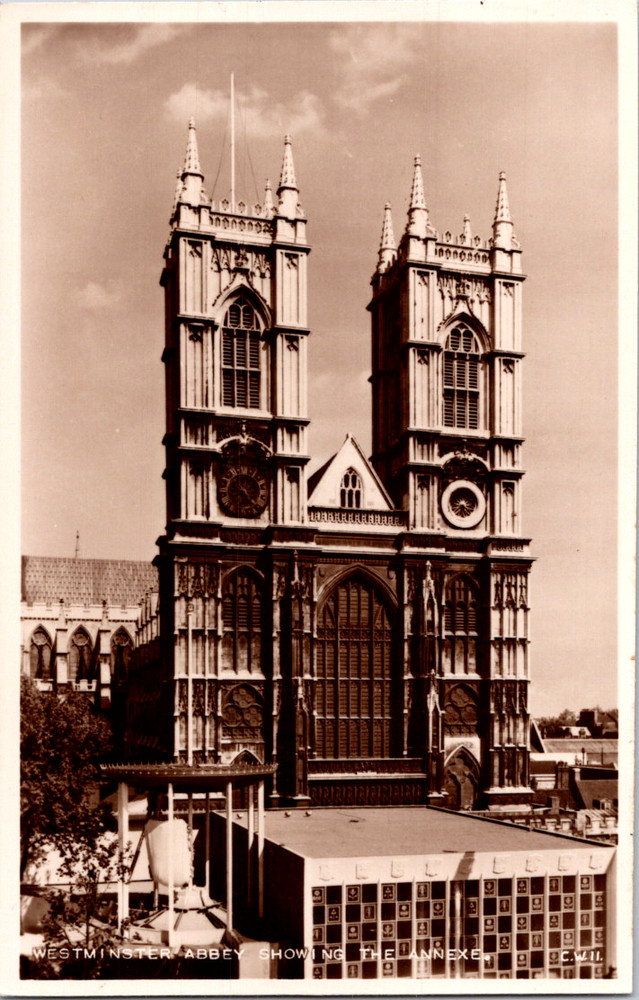 Vintage Postcard Towers Annex Westminster Abbey London England Architecture