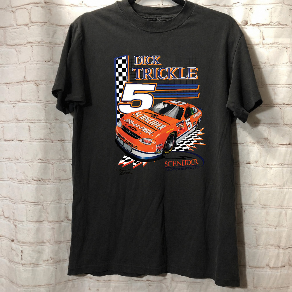 Vintage 1999 Nascar Dick Trickle Schneider T-Shirt, Collectible Racing Shirt