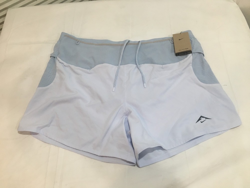 NWT $80.00 Nike Mens Dri-Fit ADV Trail Second SunriseRunning Shorts Blue LARGE