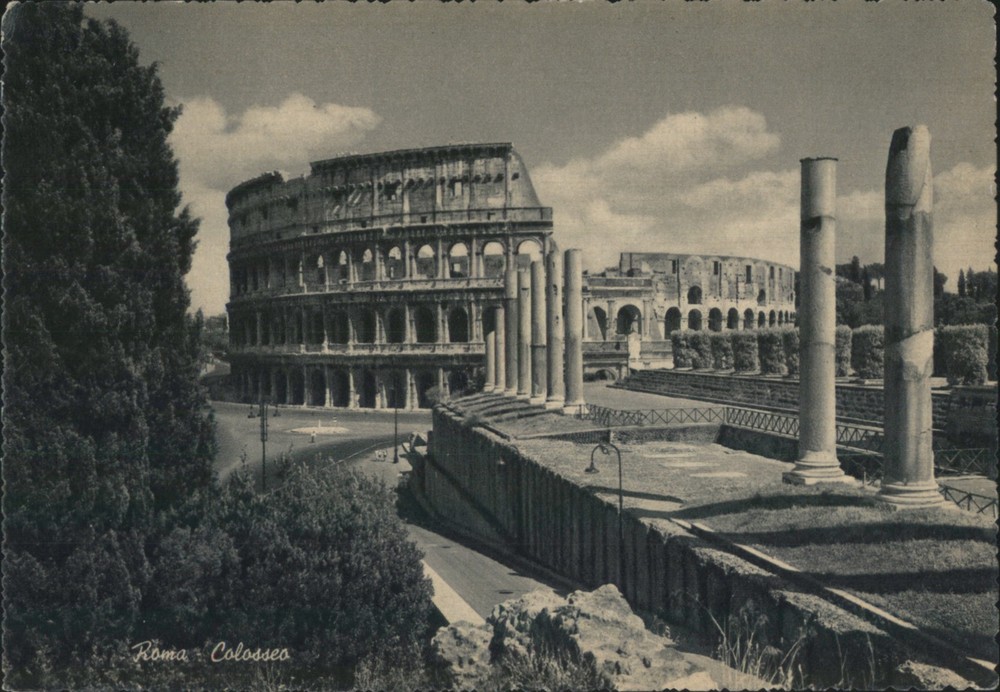 Rome, Italy Colosseum (Flavian Amphitheater) Original Vintage Postcard