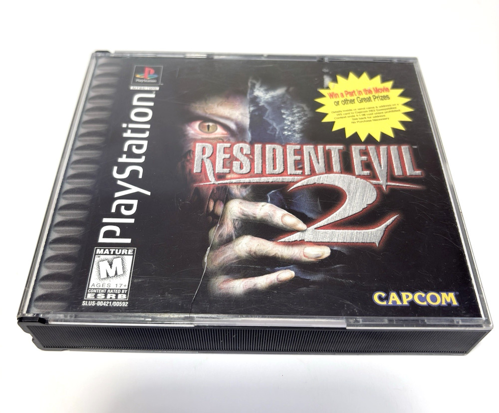 Resident Evil 2 Playstation 1 PS1 Complete CIB w/RegCard Tested Black Label