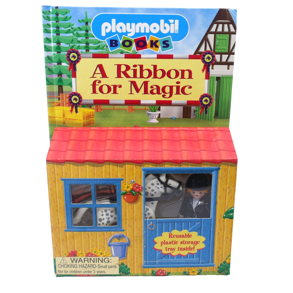 Playmobil Play Stables Set: A Ribbon For Magic horse book figures