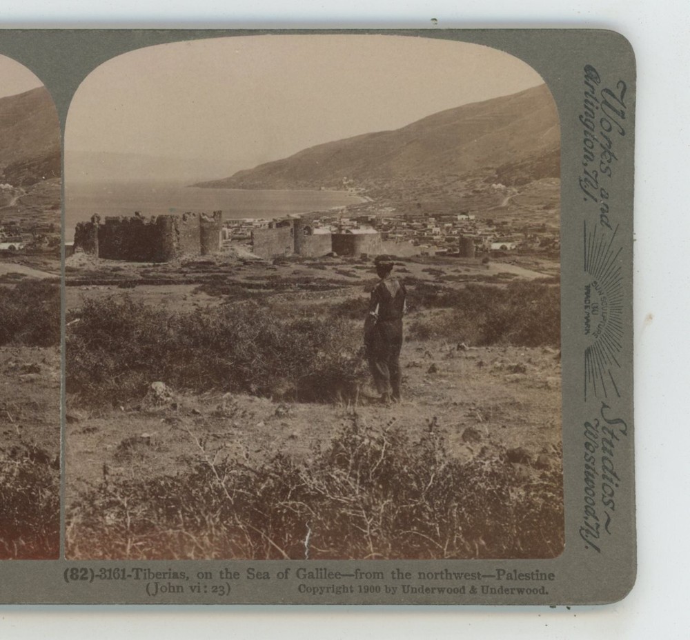 Tiberias on Sea Galilee Palestine Underwood Stereoview