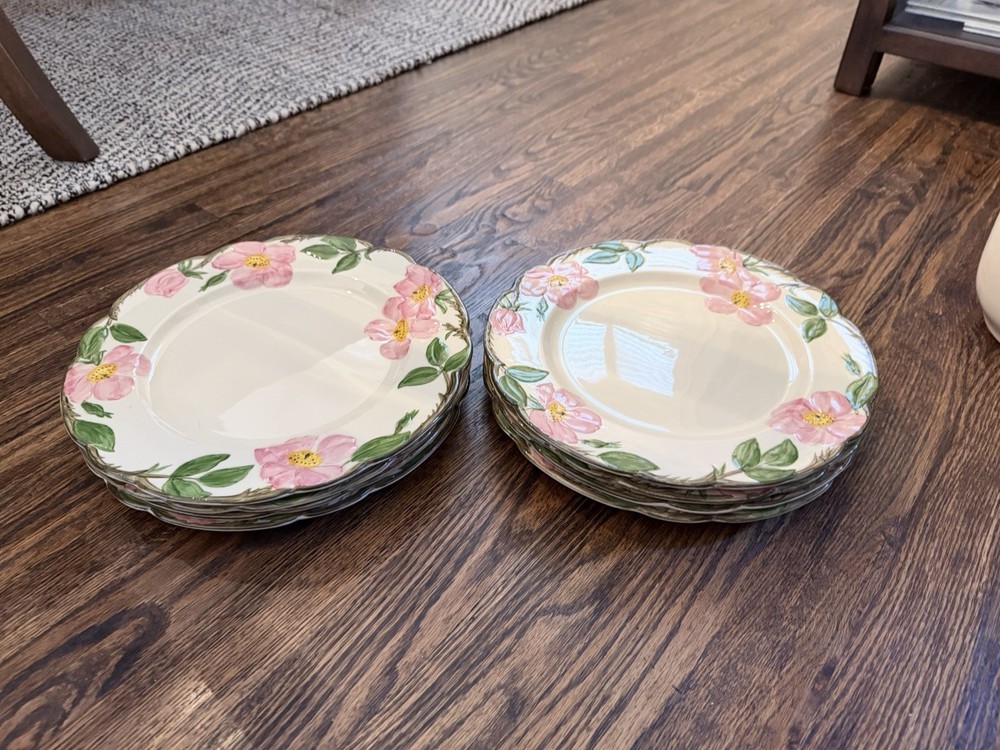 DESERT ROSE FRANCISCAN VINTAGE 10.5” DINNER PLATES SET OF 8