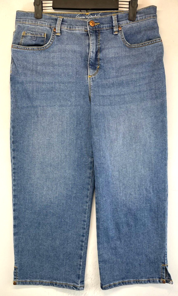 Gloria Vanderbilt Denim Capri Pants - Womens Size 8 - Blue - Slinning (2815)
