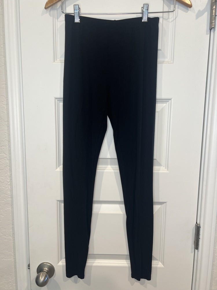 Eileen Fisher Women’s Black Pants Size XXS Layering Leggings Pull On Stretch