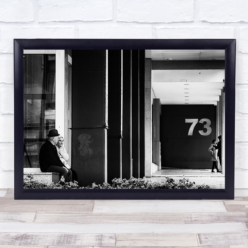 Age Aint A Factor Street Couple Old Pair Siting Love Relation Art Print