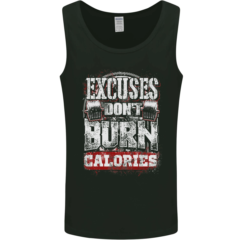 Excuses Calories Gym Training Top Funny Mens Vest Tank Top