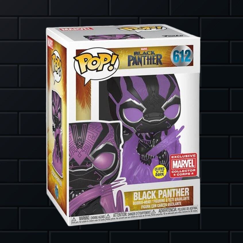 Marvel Corp's Exclusive Black Panther Glow Funko Pop 612